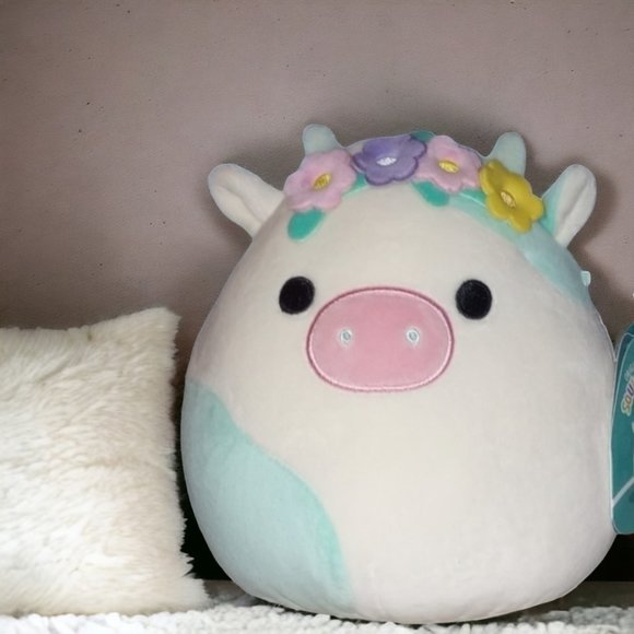 Squishmallows Other - Belana The Cow with Flower Crown 8” Squishmallow